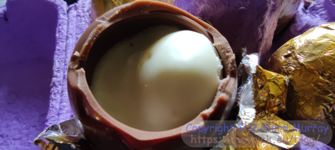 The inside of the egg