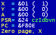 Setting a processor flag, step 4.