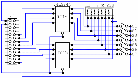 Schematic for the options board.