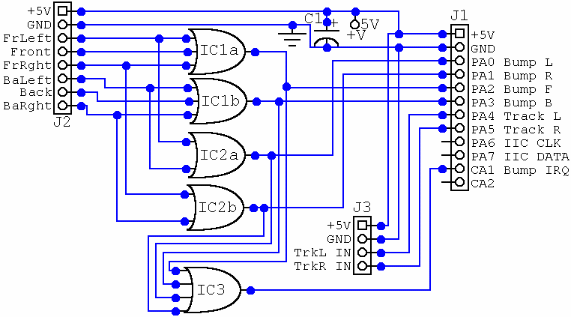 Schematic for the sensor circuitry.