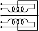 Schematic diagram of a UNIPOLAR stepper motor.