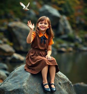 A cute girl flipping you the bird.