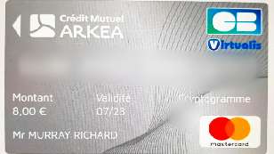 A virtual credit card