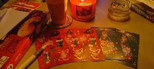 Christmas cards by candlelight