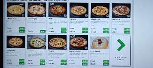 The pizza selection