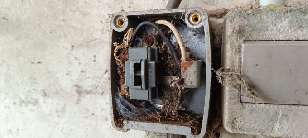 Inside the ancient old light switch
