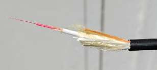 A stripped down fibre cable