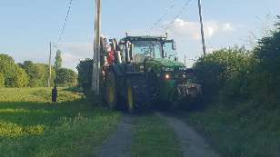 A tractor blocking my way