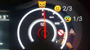 My car's battery level indication, more realistic