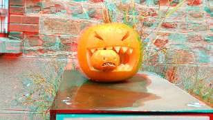 Anaglyph image - pumpkin