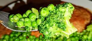 Brocolli, and peas