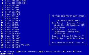 Screenshot of WordPerfect 5.1