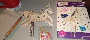 A do-it-yourself unicorn wind chime kit