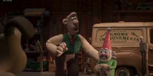 A screenshot from Wallace and Gromit: Vengeance Most Fowl.