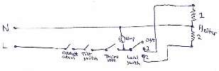 A drawing of the heater schematic.