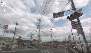 Streetview - Freaky wiring over a road in Nara, Japan.