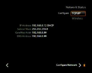 The OSD with a DHCP assigned address