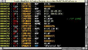 RISC OS !Zap screenshot, code mode