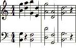 Notation for third harmony example