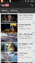 YouTube app results for 'cute pussies' (full filter)