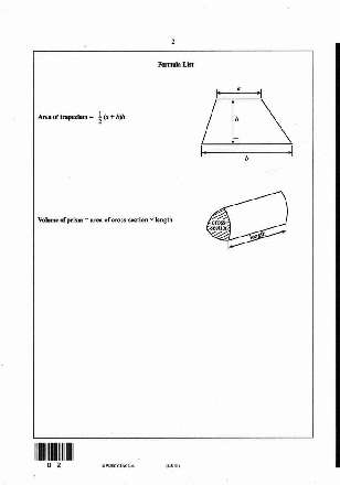 Examination paper, maths foundation, page 2