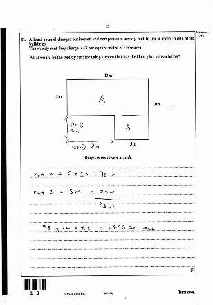 Examination paper, maths foundation, page 13