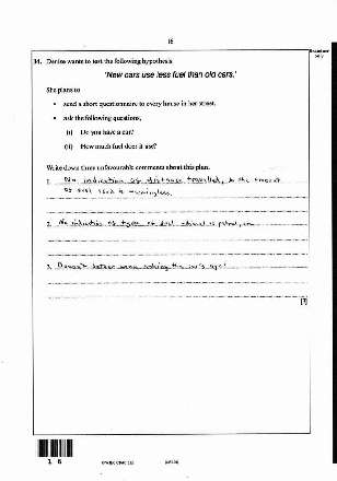 Examination paper, maths foundation, page 16
