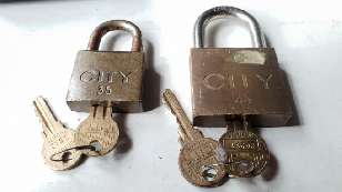 Two old padlocks