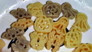 Halloween pasta shapes