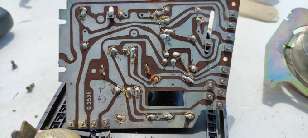 The track side of the circuit board