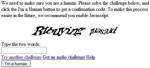 Confusing recaptcha.