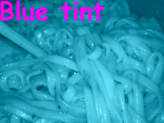 Effect mode example - noodles, bluetint