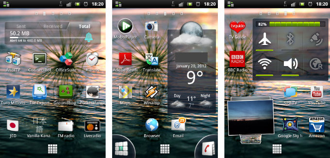 Xperia Mini Pro - homescreens