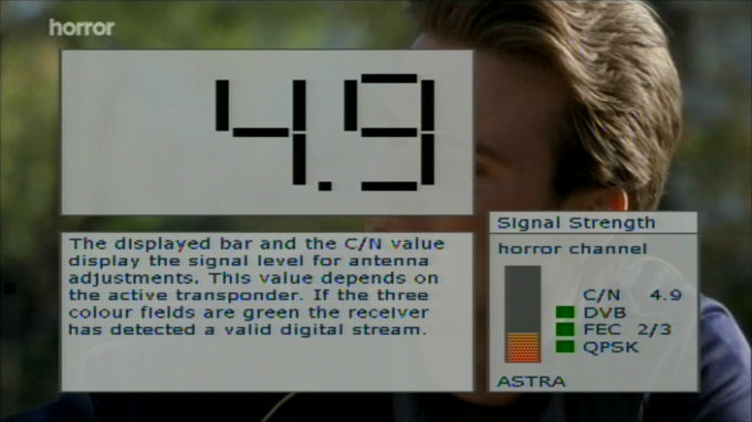 New satellite receiver - signal strength, ought to have had a beeper
