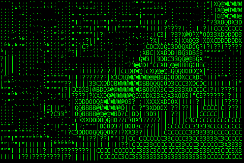 Isabel, as ASCII art