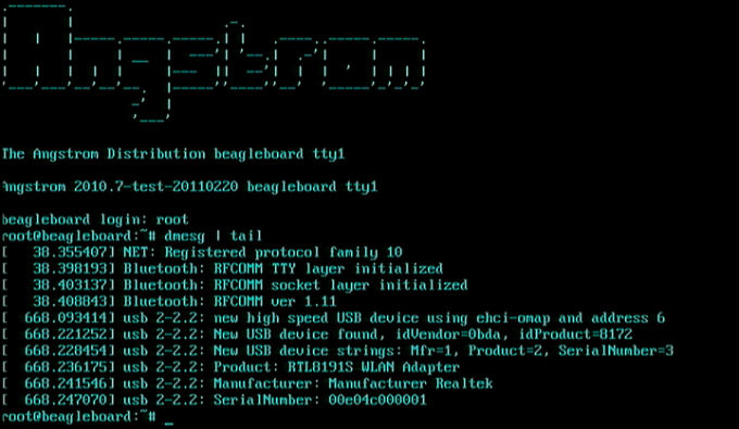 Beagle xM - dmesg
