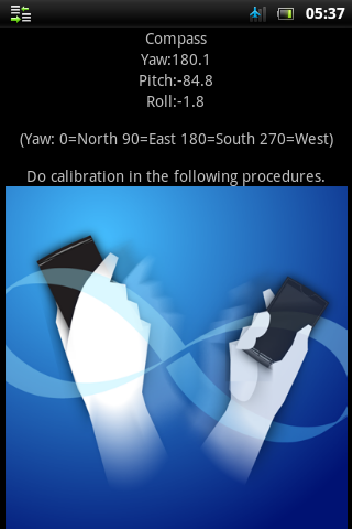 The Xperia Mini Pro compass calibration