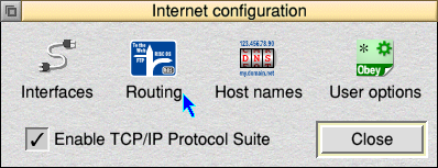 Internet configuration