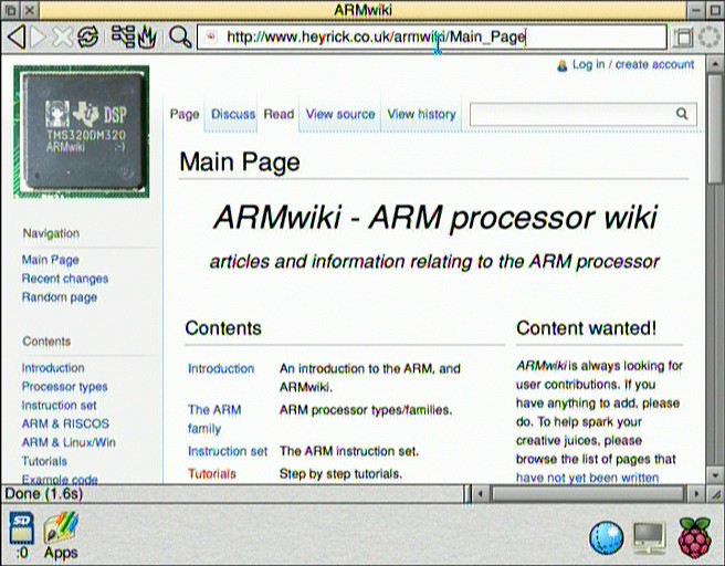 Websites in RISC OS with NetSurf