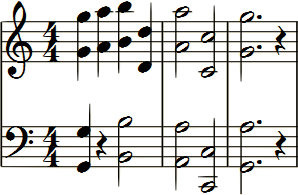 Notation for second harmony example