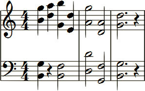 Notation for third harmony example