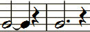 Example of irregular note durations