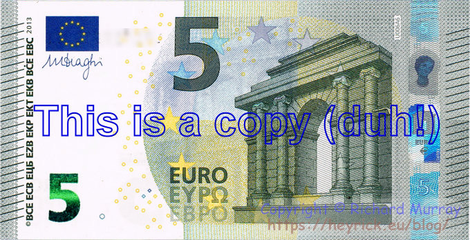 New five Euro note