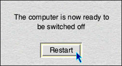 Normal RISC OS shutdown message