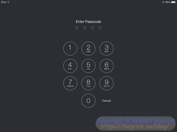 Enter passcode