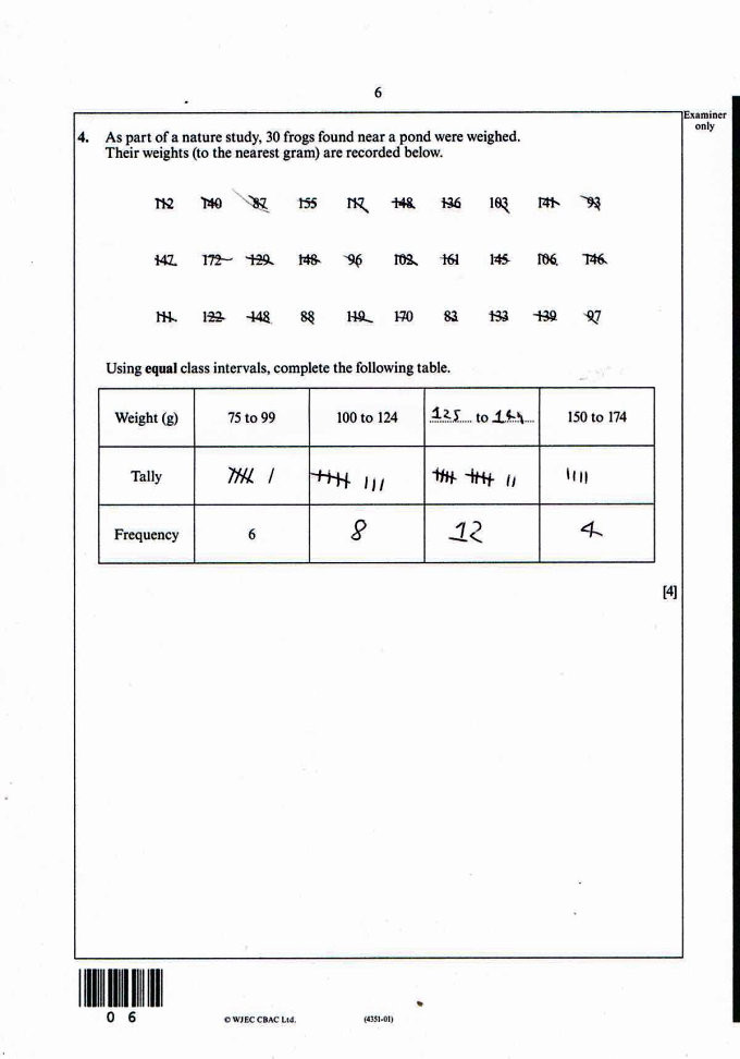Examination paper, maths foundation, page 6
