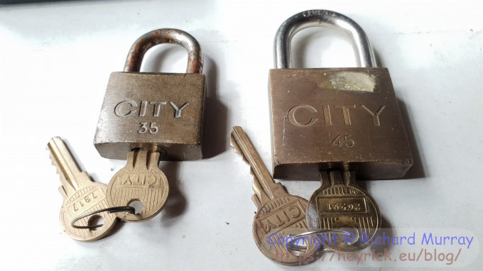 Two old padlocks