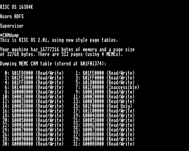 A 16MiB RISC OS 2.01 machine!