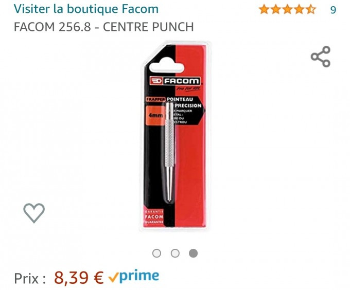 A centre punch, Amazon listing.