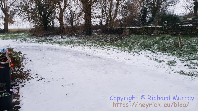 A light dusting of snow